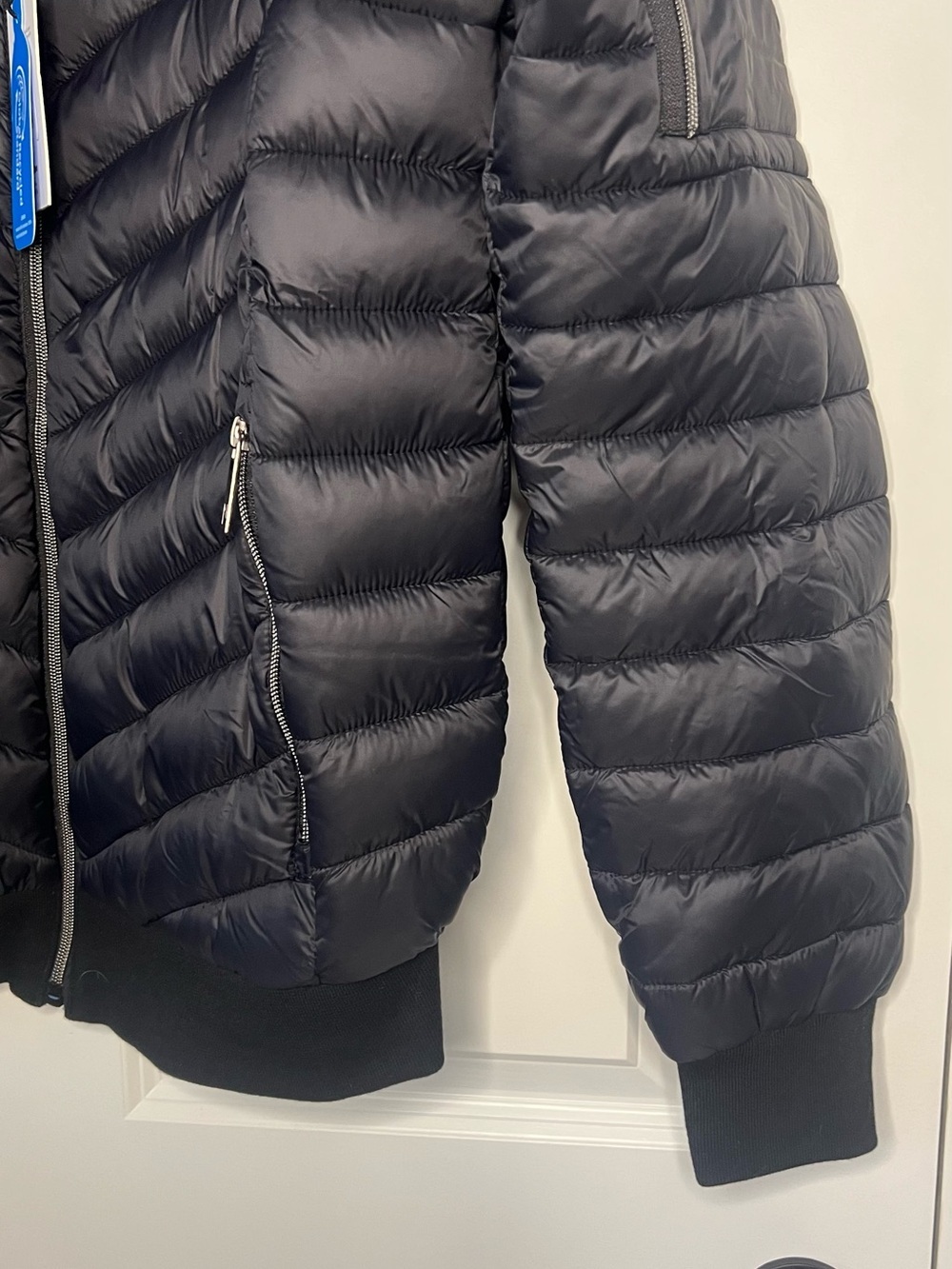 Noize Black Quilted Chevron Puffer Jacket - Picture 5 of 9